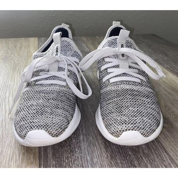 Adidas Womens US Size 6 Cloudfoam Pure DB0695 White Gray Athletic Running Shoes - Picture 3 of 12
